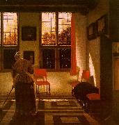 Pieter Janssens Elinga Room in a Dutch House painting